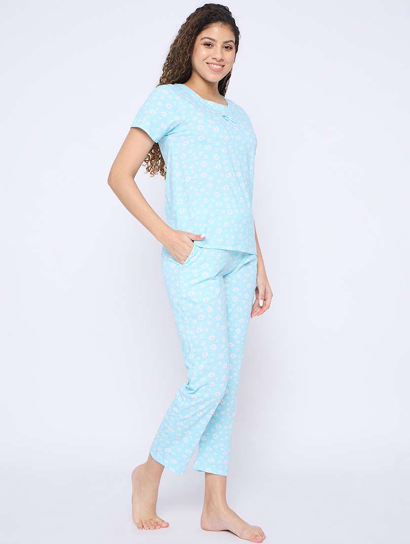 women printed nightwear pyjama set - 21765291 -  Standard Image - 1