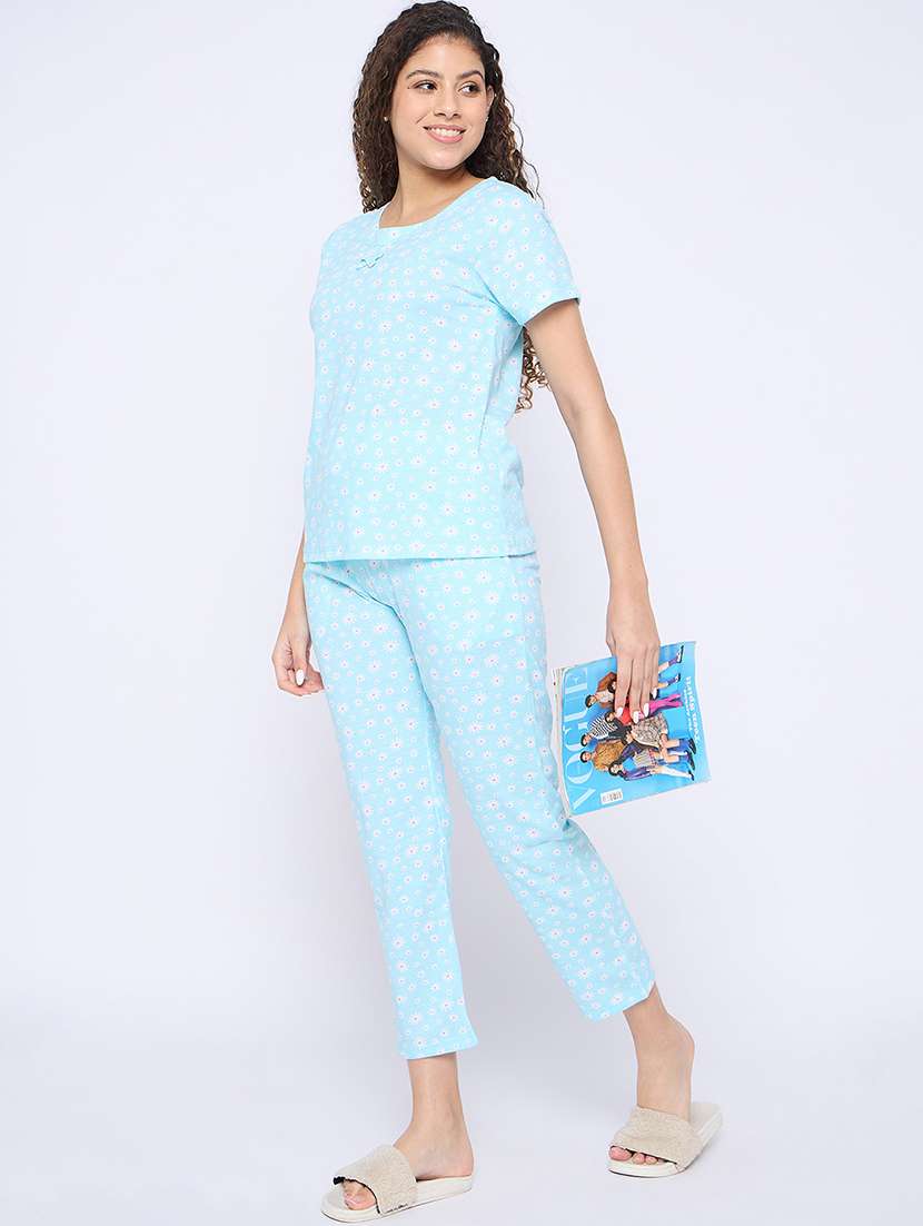 women printed nightwear pyjama set - 21765291 -  Standard Image - 4