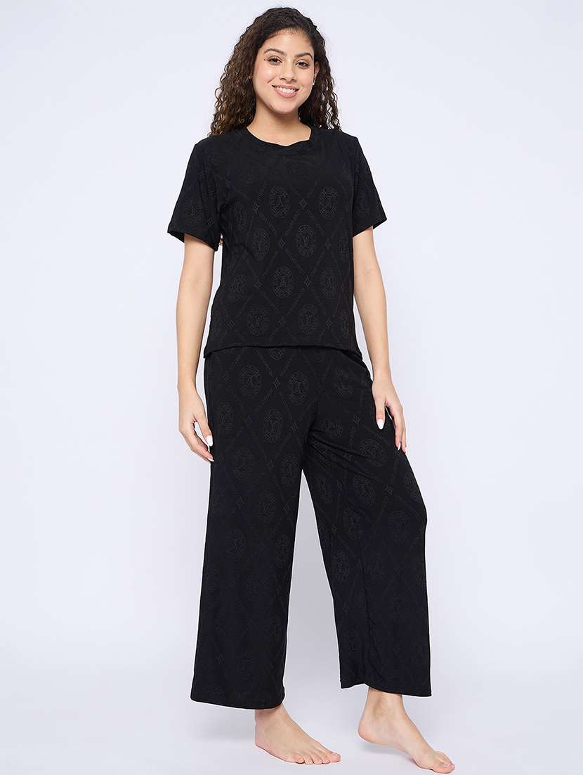 women printed nightwear pyjama set - 21765292 -  Standard Image - 1