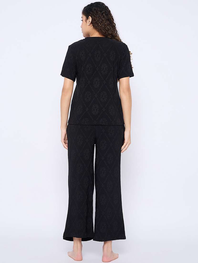 women printed nightwear pyjama set - 21765292 -  Standard Image - 4