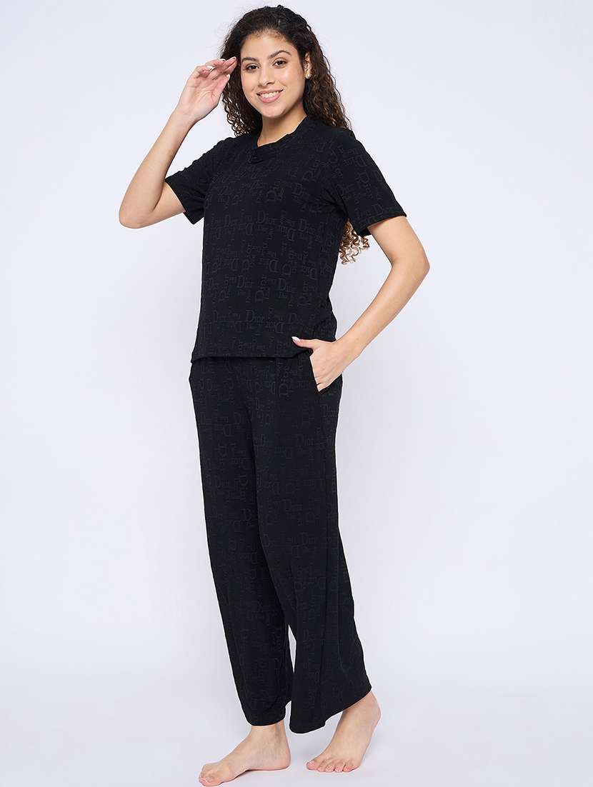 women printed nightwear pyjama set - 21765294 -  Standard Image - 1