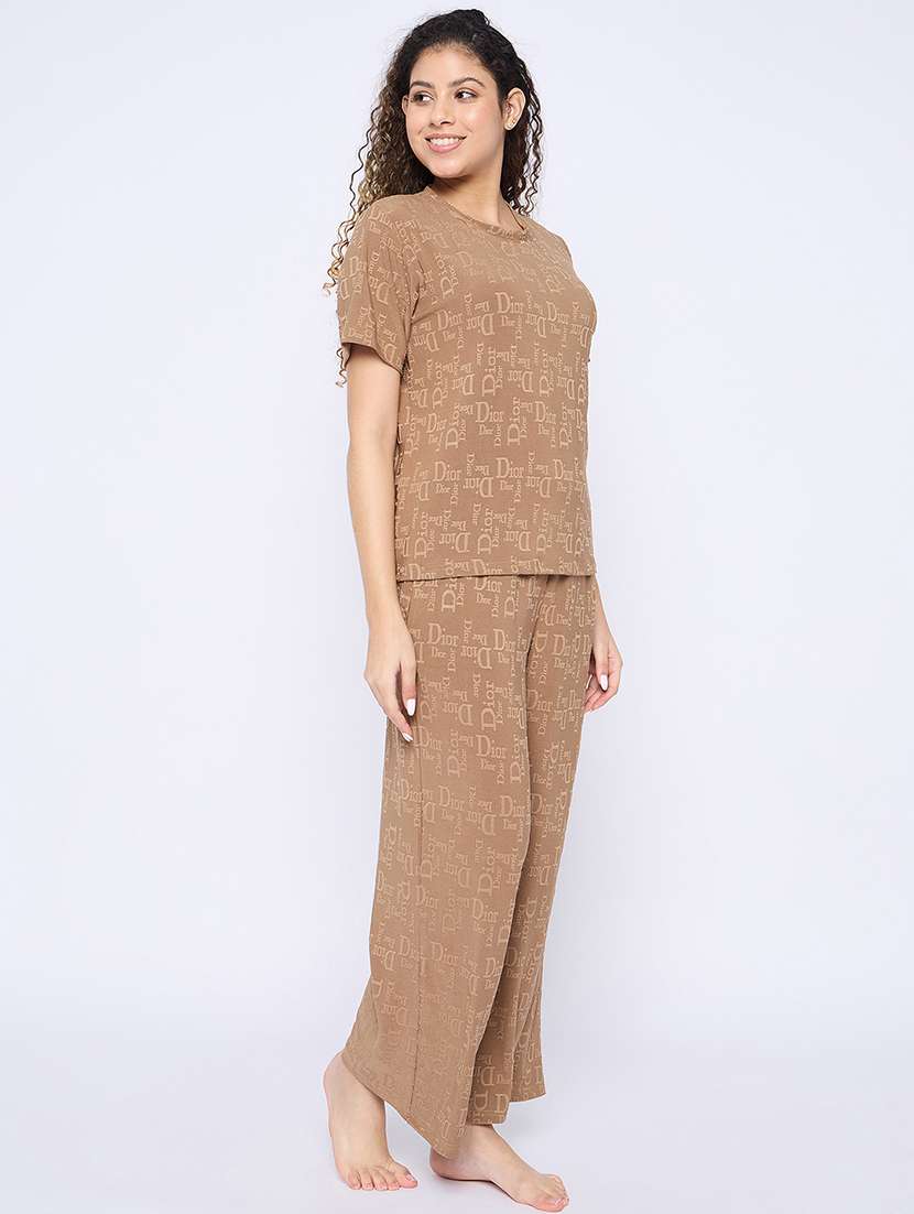 women printed nightwear pyjama set - 21765295 -  Standard Image - 1