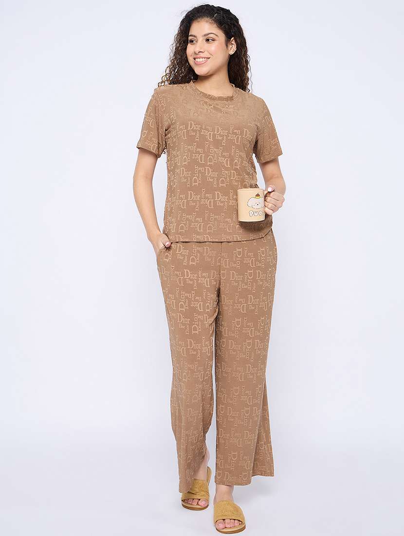 women printed nightwear pyjama set - 21765295 -  Standard Image - 4