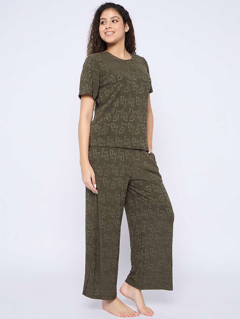 women printed nightwear pyjama set - 21765296 -  Standard Image - 1