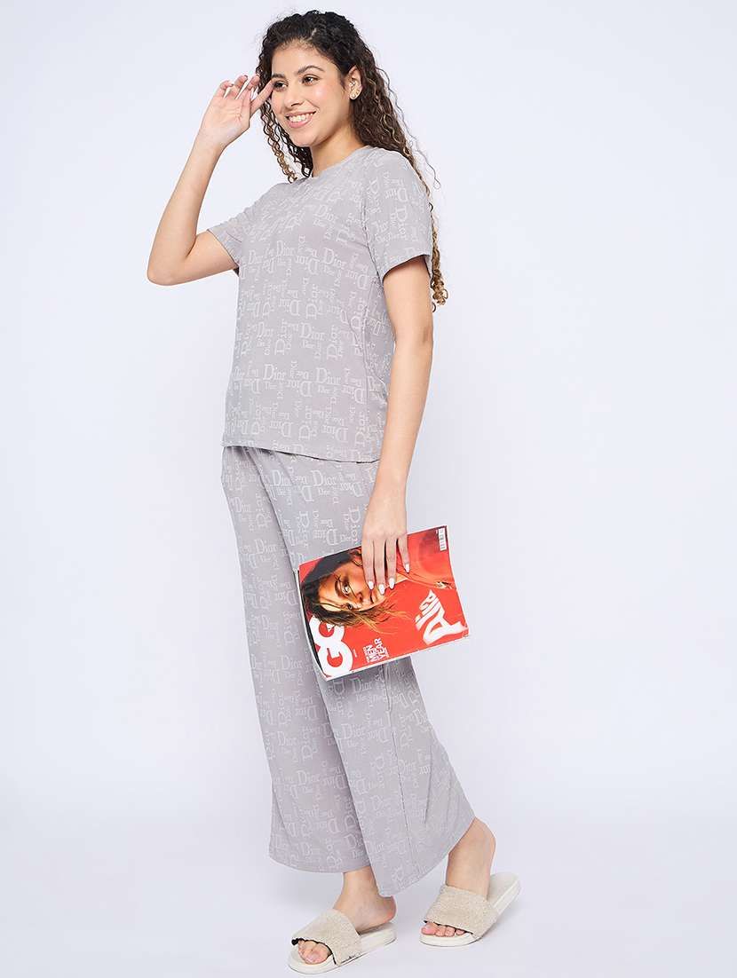 women printed nightwear pyjama set - 21765297 -  Standard Image - 4
