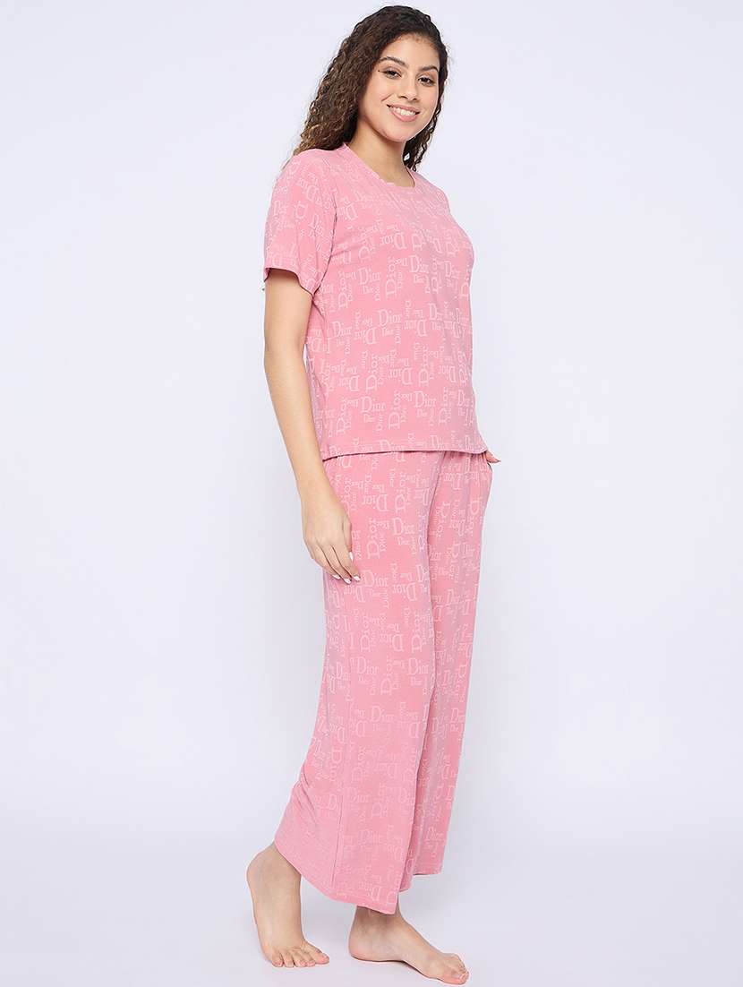 women printed nightwear pyjama set - 21765298 -  Standard Image - 1