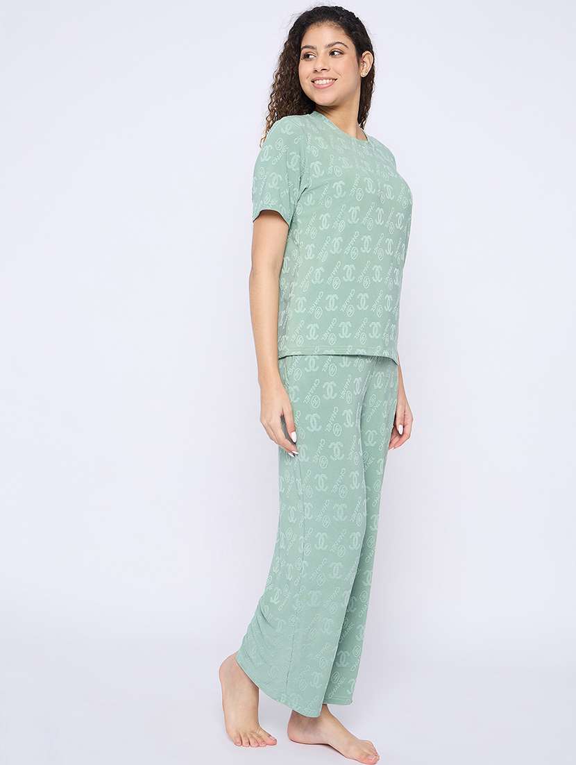 women printed nightwear pyjama set - 21765304 -  Standard Image - 1