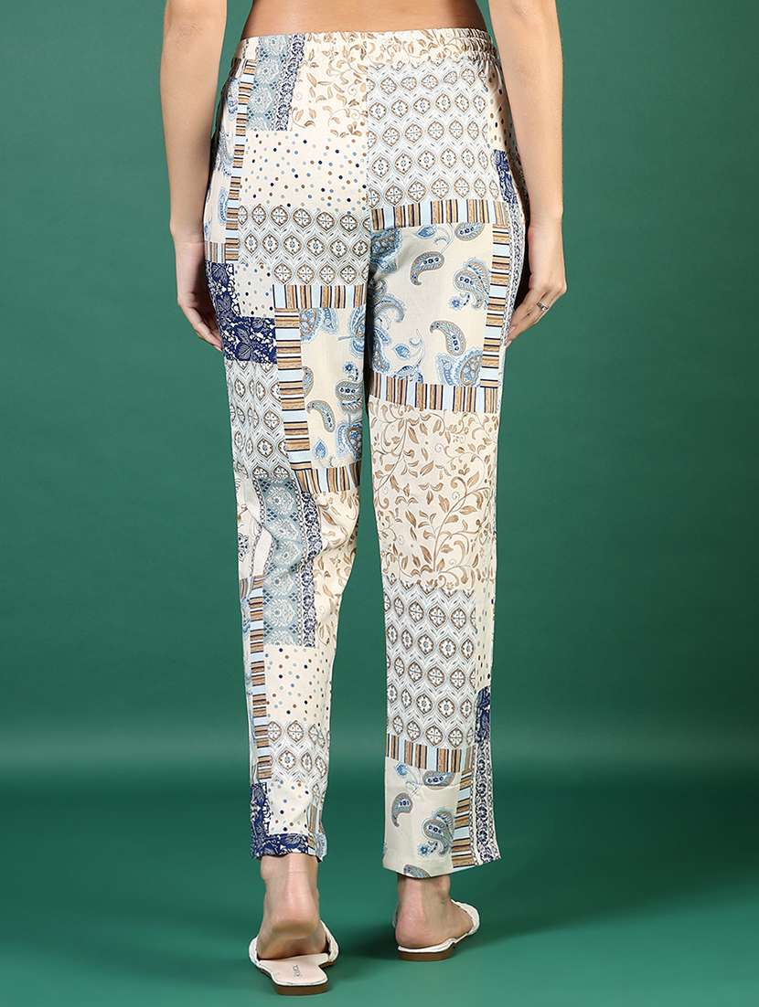 women printed low rise loungewear pajamas - 21765339 - Standard Image - 4