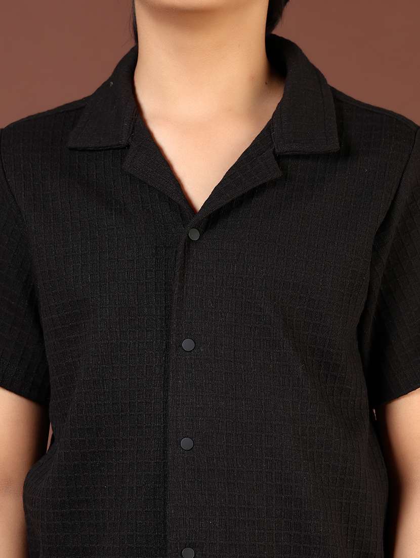 boys solid short sleeve casual shirt - 21765349 - Standard Image - 4