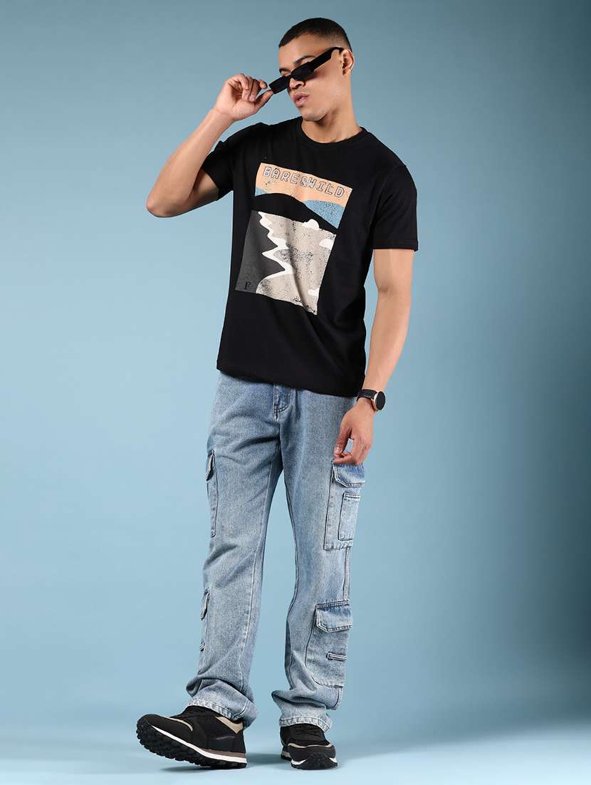 men printed short sleeve regular fit t-shirt - 21765351 -  Standard Image - 4