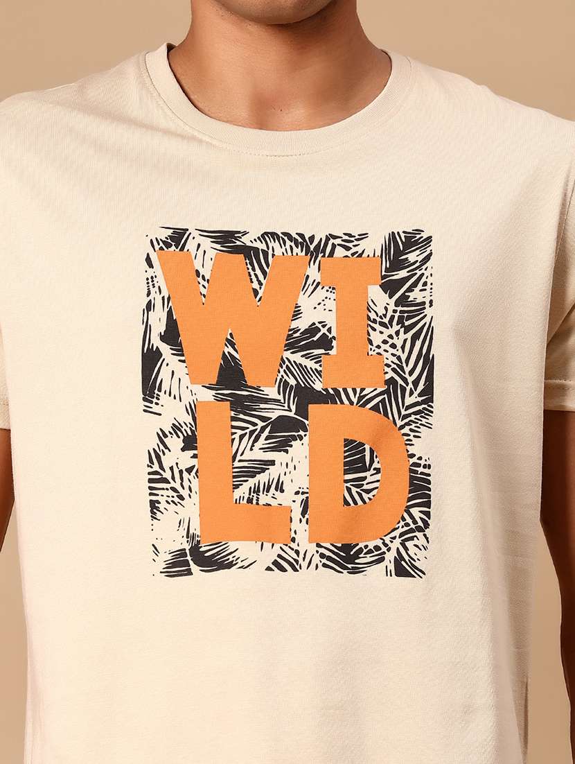 men printed short sleeve regular fit t-shirt - 21765353 -  Standard Image - 4