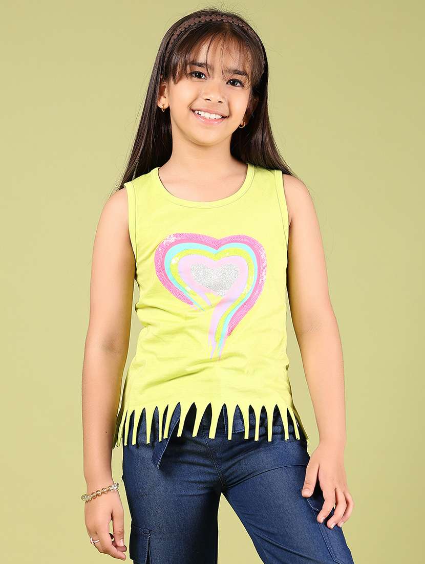 girls printed sleeveless tee - 21765361 -  Standard Image - 1