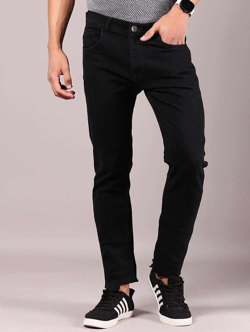 men solid mid rise slim fit jean - 21765393 - Standard Image - 1