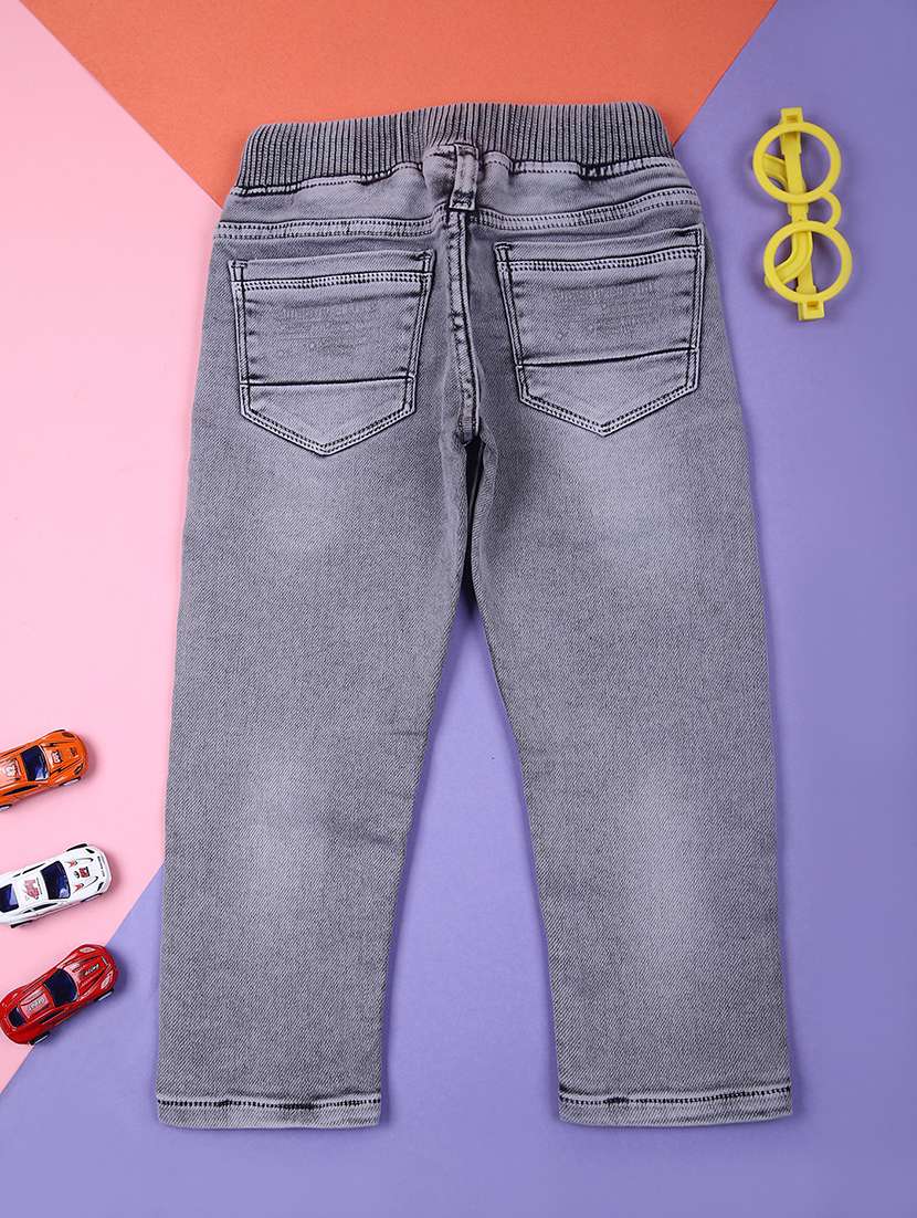 boys solid mid rise slim fit jean - 21765415 -  Standard Image - 1