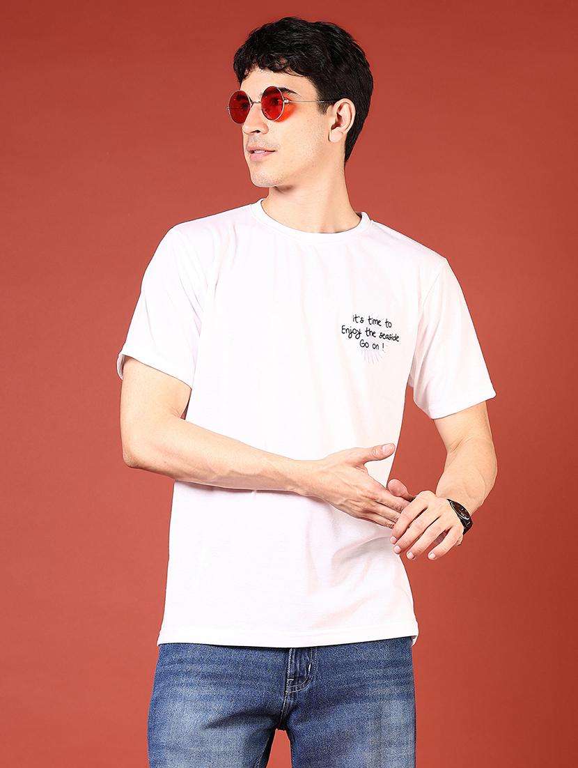 men front & back print round neck regular fit t-shirt - 21765503 -  Standard Image - 1