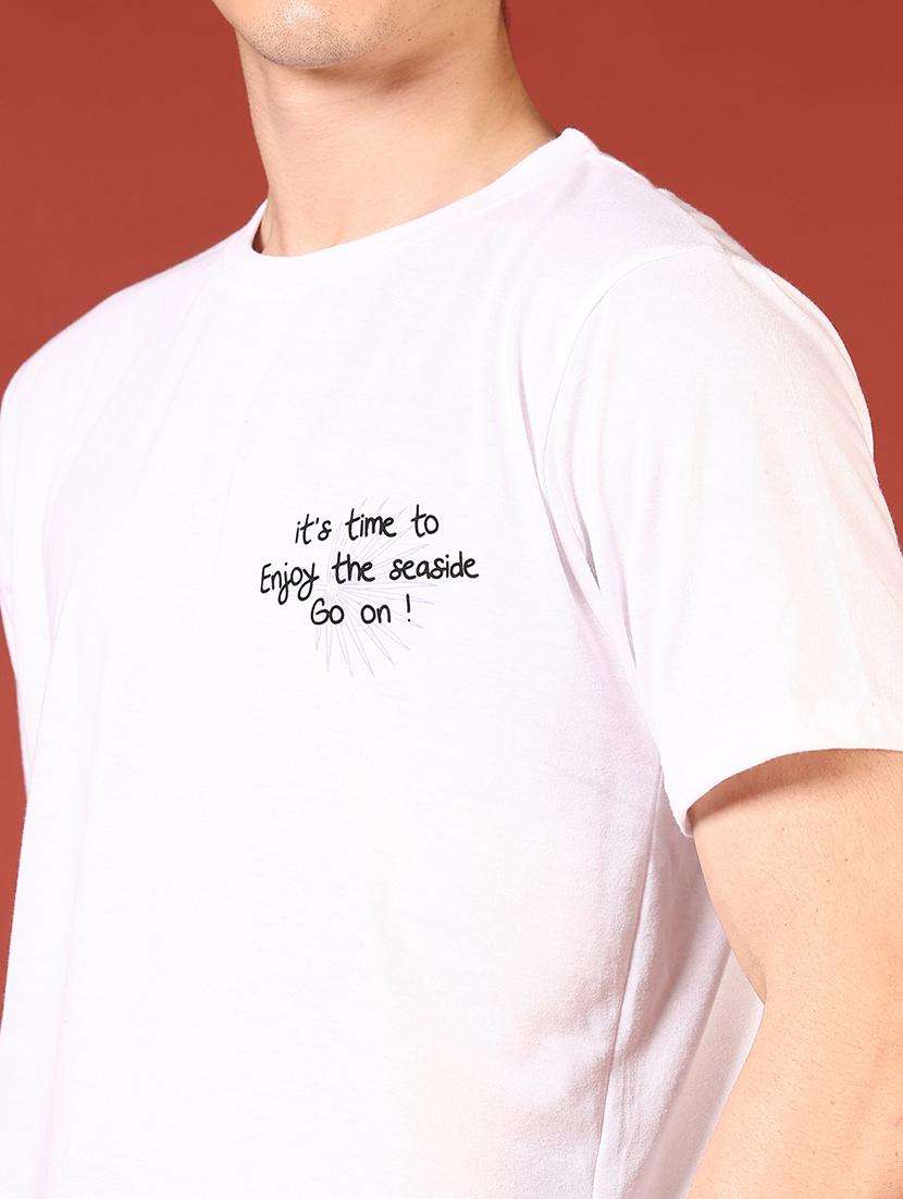 men front & back print round neck regular fit t-shirt - 21765503 -  Standard Image - 4