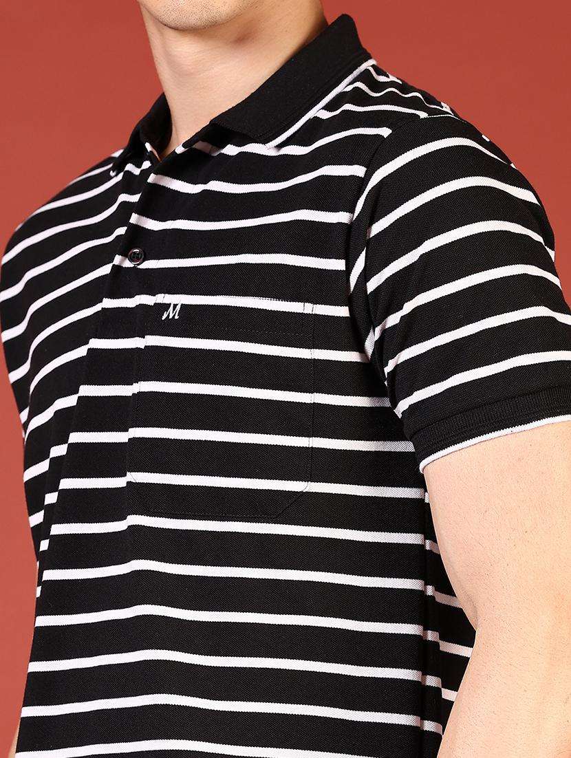 men striped short sleeve regular fit polo t-shirt - 21765512 -  Standard Image - 4