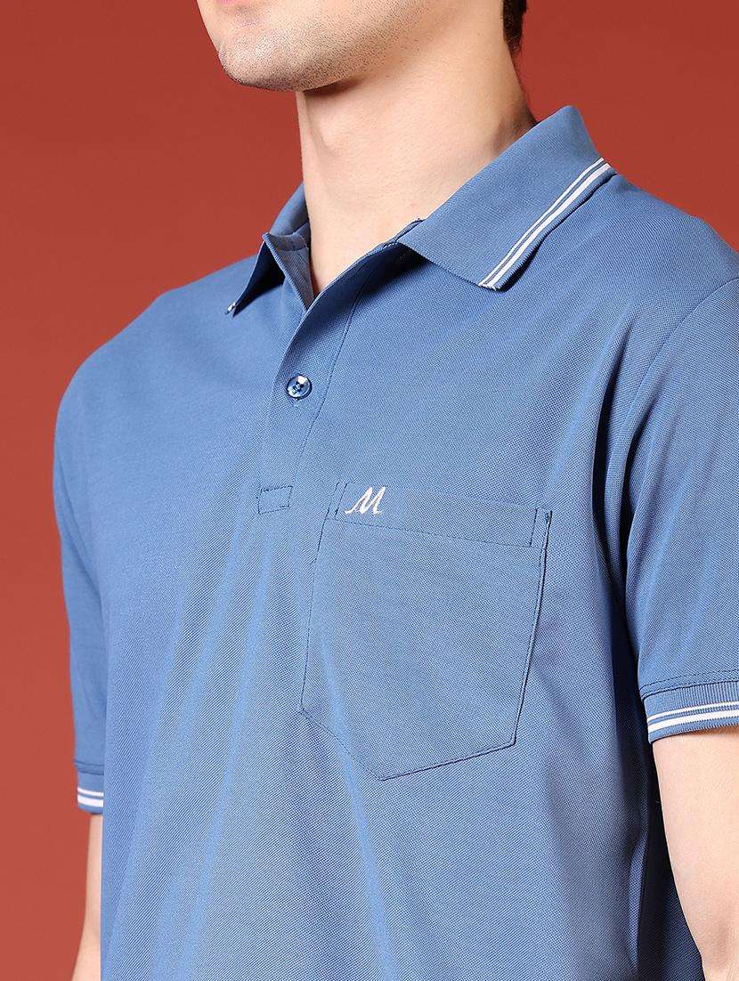men solid short sleeve regular fit polo t-shirt - 21765582 -  Standard Image - 4