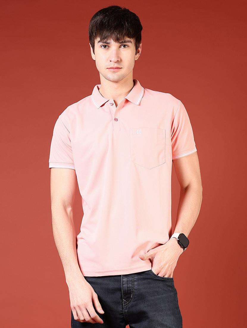 men solid short sleeve regular fit polo t-shirt - 21765583 -  Standard Image - 1
