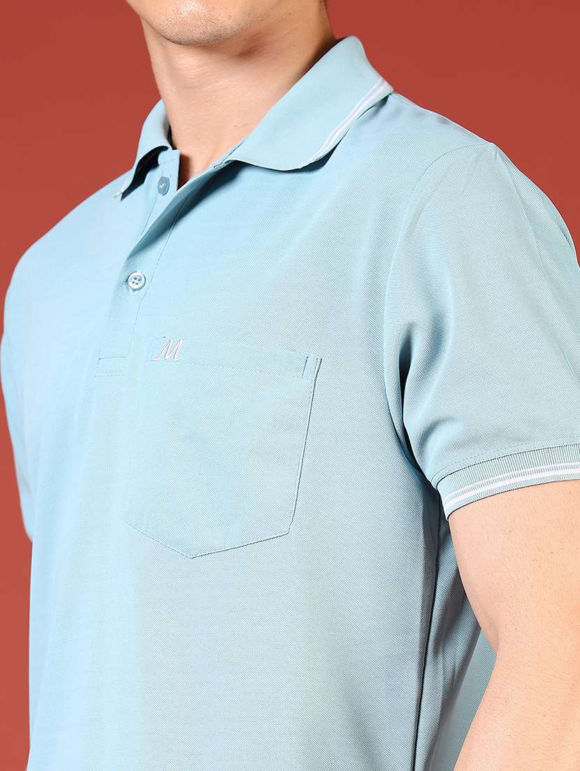 men solid short sleeve regular fit polo t-shirt - 21765585 -  Standard Image - 4