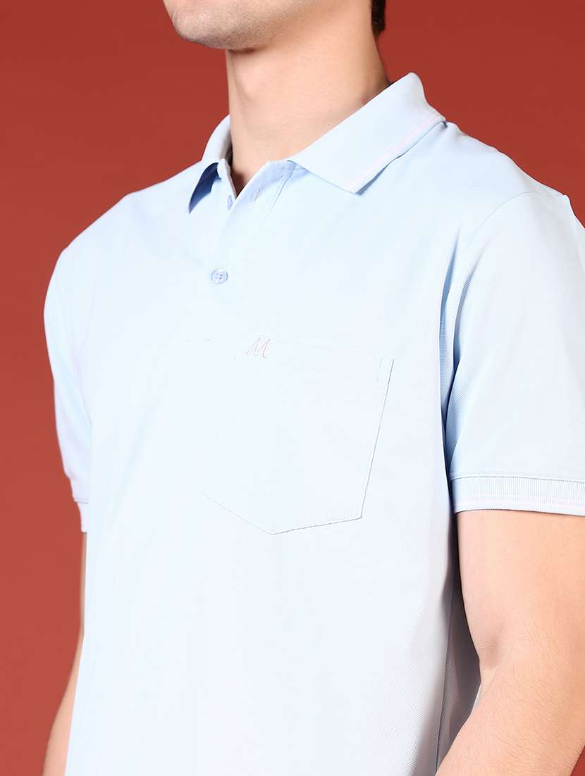 men solid short sleeve regular fit polo t-shirt - 21765587 -  Standard Image - 4