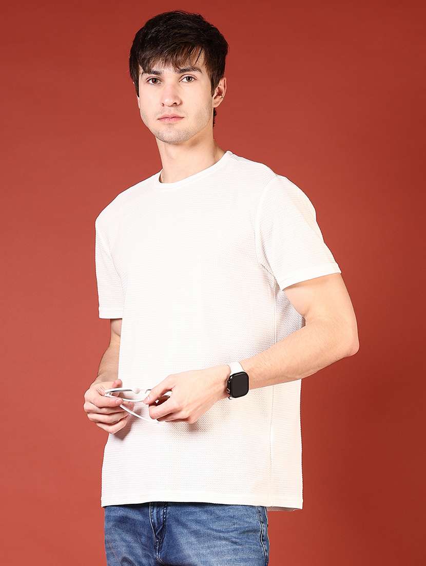 men off white short sleeve regular fit t-shirt - 21765597 -  Standard Image - 1