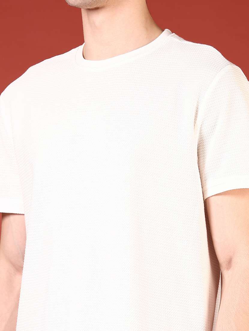 men off white short sleeve regular fit t-shirt - 21765597 -  Standard Image - 4