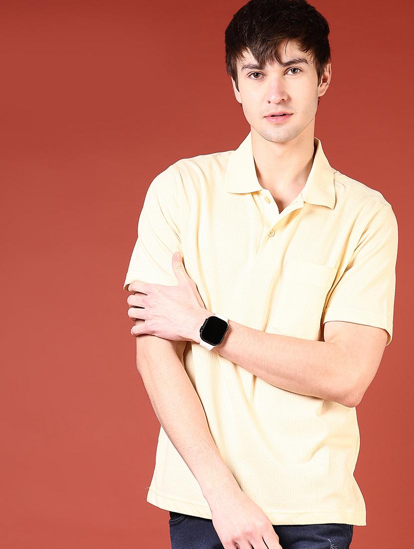 men self design short sleeve regular fit polo t-shirt - 21765599 - Standard Image - 1
