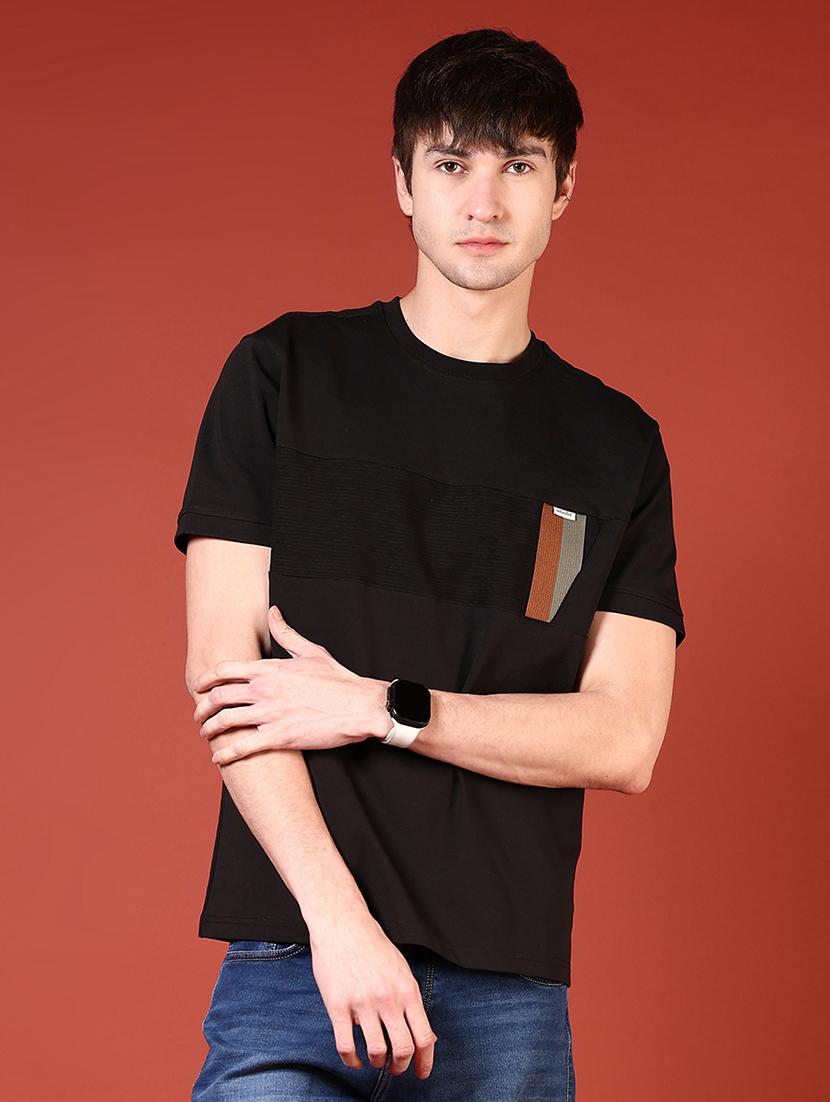 men black short sleeve regular fit t-shirt - 21765601 - Standard Image - 1