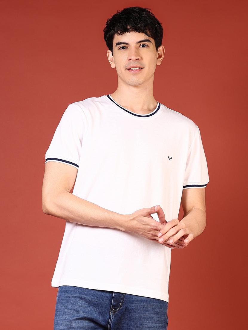 men white short sleeve regular fit t-shirt - 21765606 - Standard Image - 1