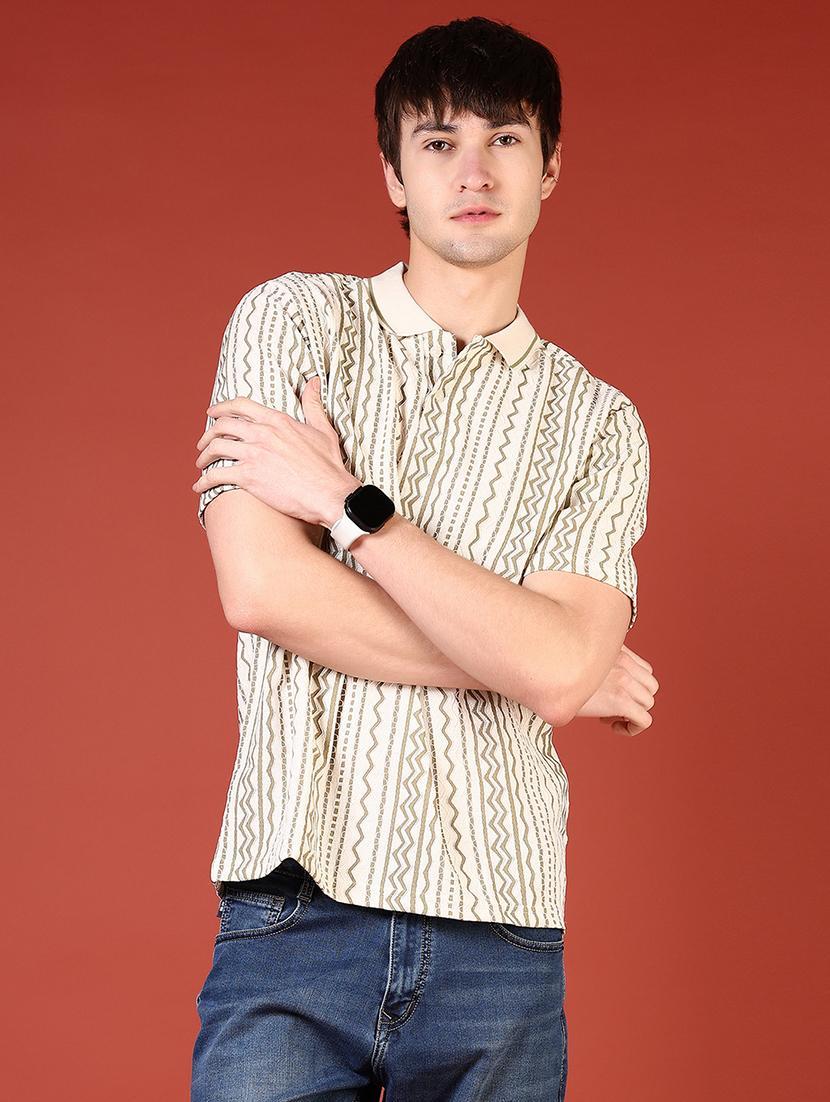 men printed short sleeve regular fit polo shirt - 21765608 -  Standard Image - 1
