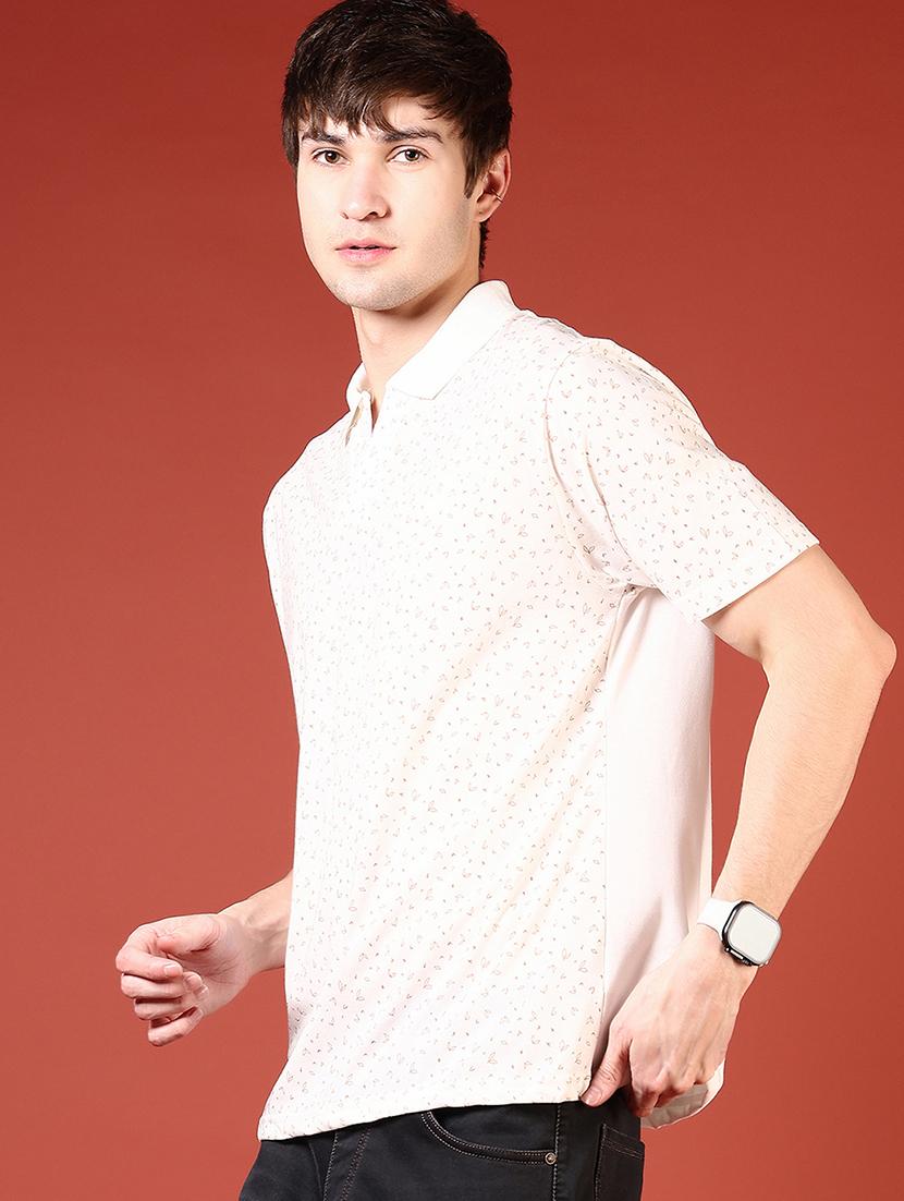 men printed short sleeve regular fit polo shirt - 21765610 - Standard Image - 1