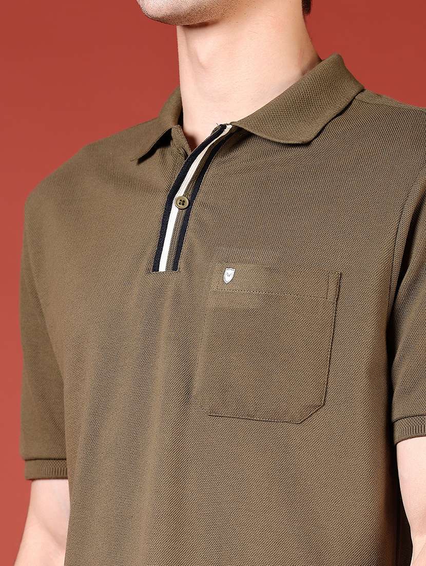men solid short sleeve regular fit polo t-shirt - 21765611 -  Standard Image - 4