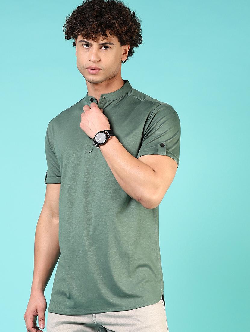 men solid short sleeve regular fit shirt - 21765617 - Standard Image - 1