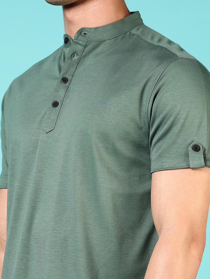 men solid short sleeve regular fit shirt - 21765617 - Standard Image - 4