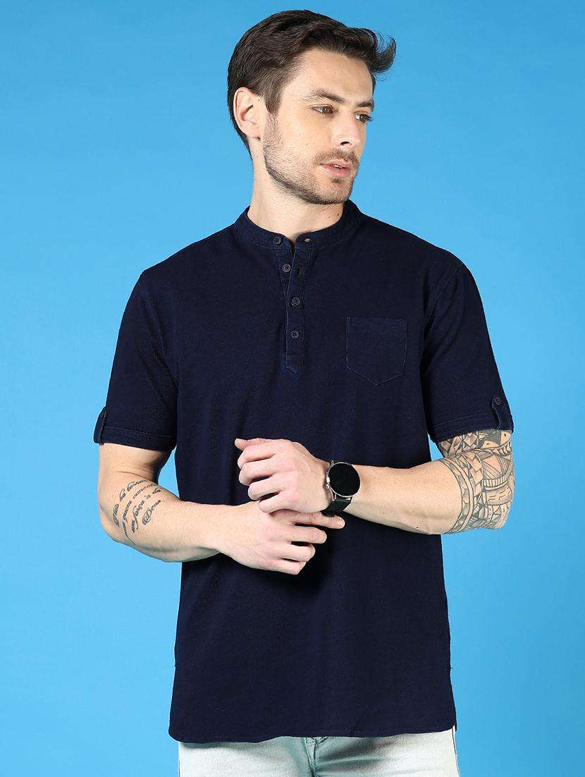 men solid short sleeve regular fit shirt - 21765626 - Standard Image - 1