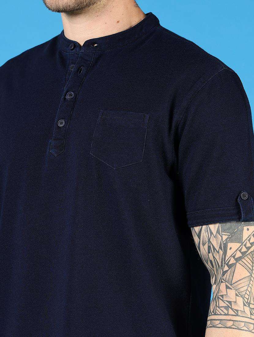men solid short sleeve regular fit shirt - 21765626 - Standard Image - 4
