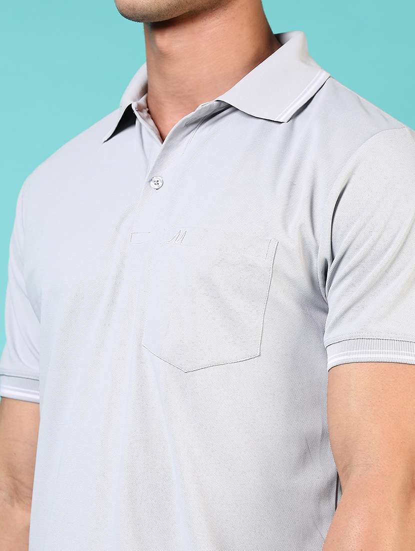 men solid short sleeve regular fit polo t-shirt - 21765627 -  Standard Image - 4