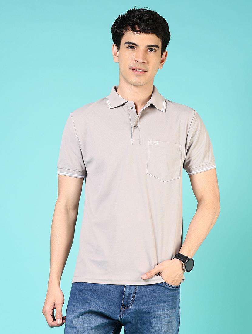 men solid short sleeve regular fit polo t-shirt - 21765628 -  Standard Image - 1