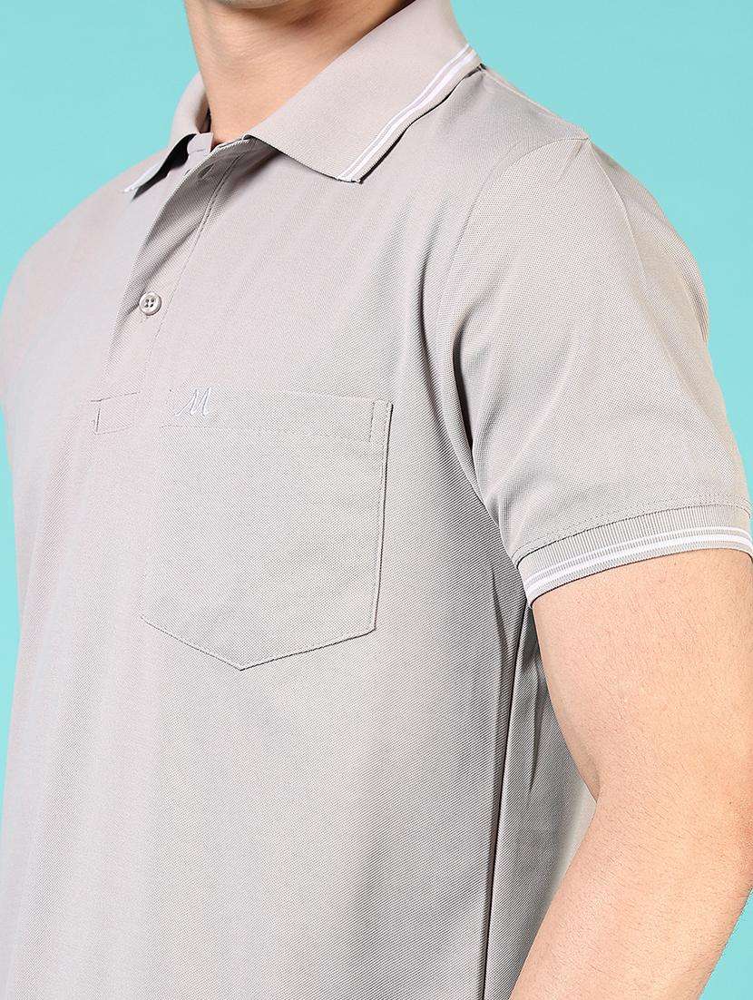men solid short sleeve regular fit polo t-shirt - 21765628 -  Standard Image - 4