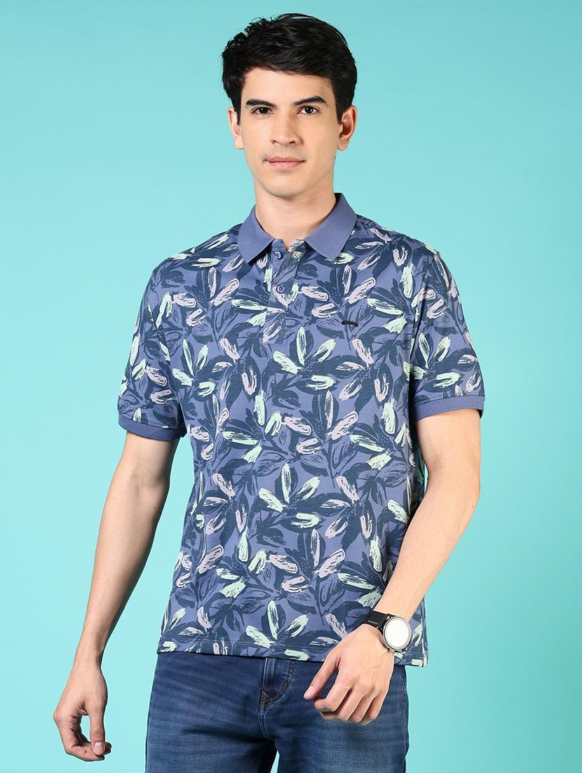 men printed short sleeve regular fit polo t-shirt - 21765646 - Standard Image - 1