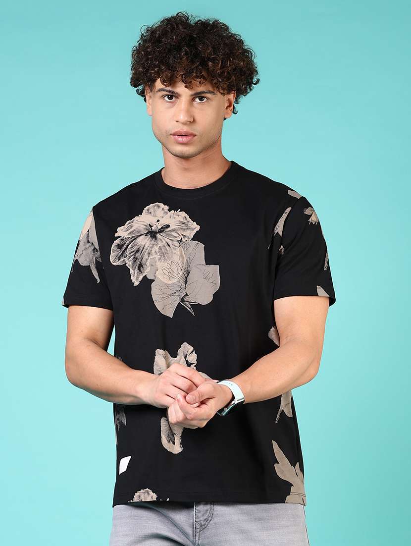 men short sleeves printed t-shirt