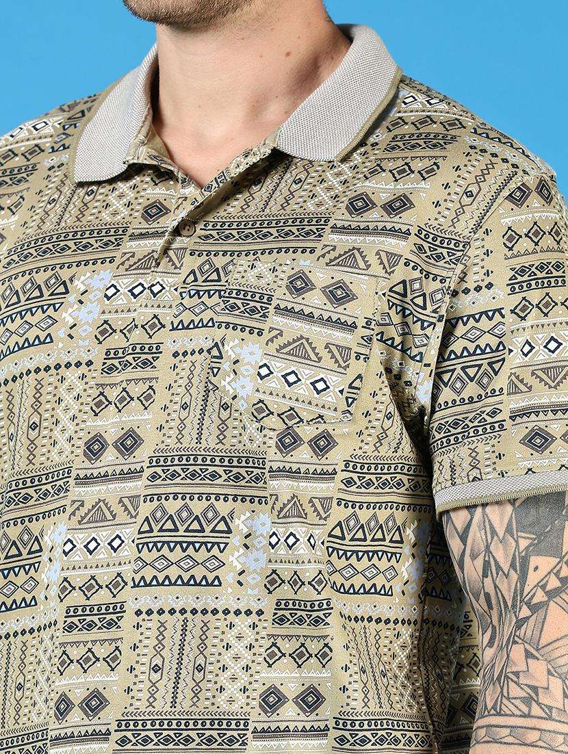 men printed short sleeve regular fit polo t-shirt - 21765651 -  Standard Image - 4