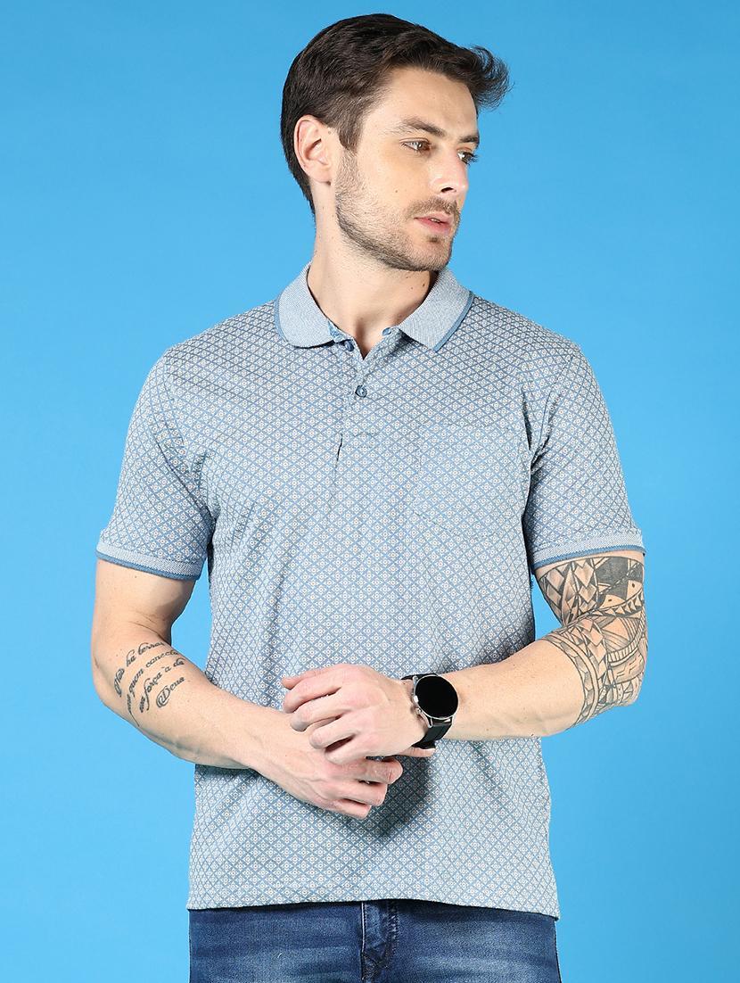 men printed short sleeve regular fit polo t-shirt - 21765652 - Standard Image - 1