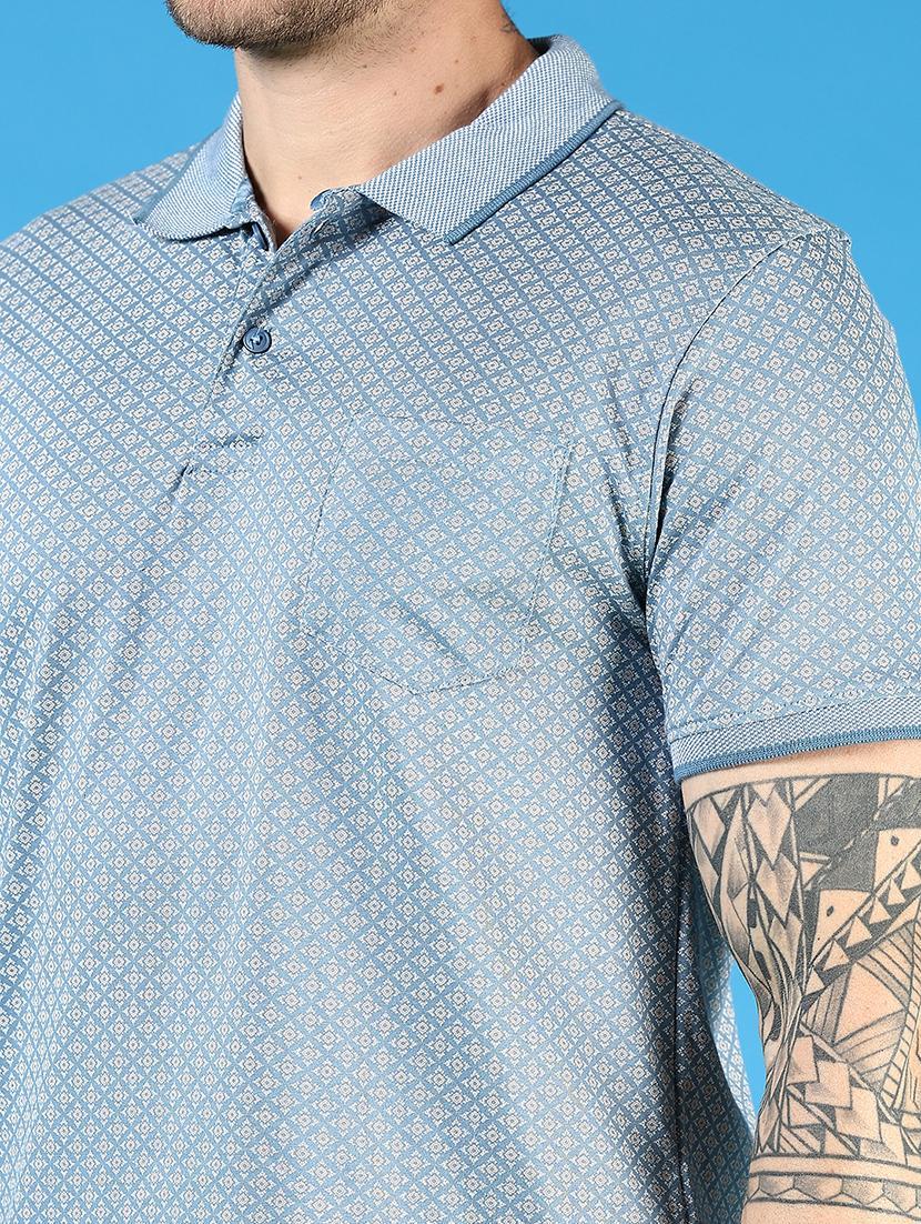 men printed short sleeve regular fit polo t-shirt - 21765652 - Standard Image - 4