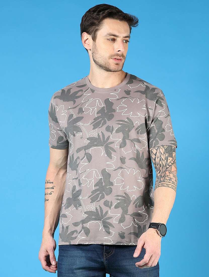 men short sleeves printed t-shirt