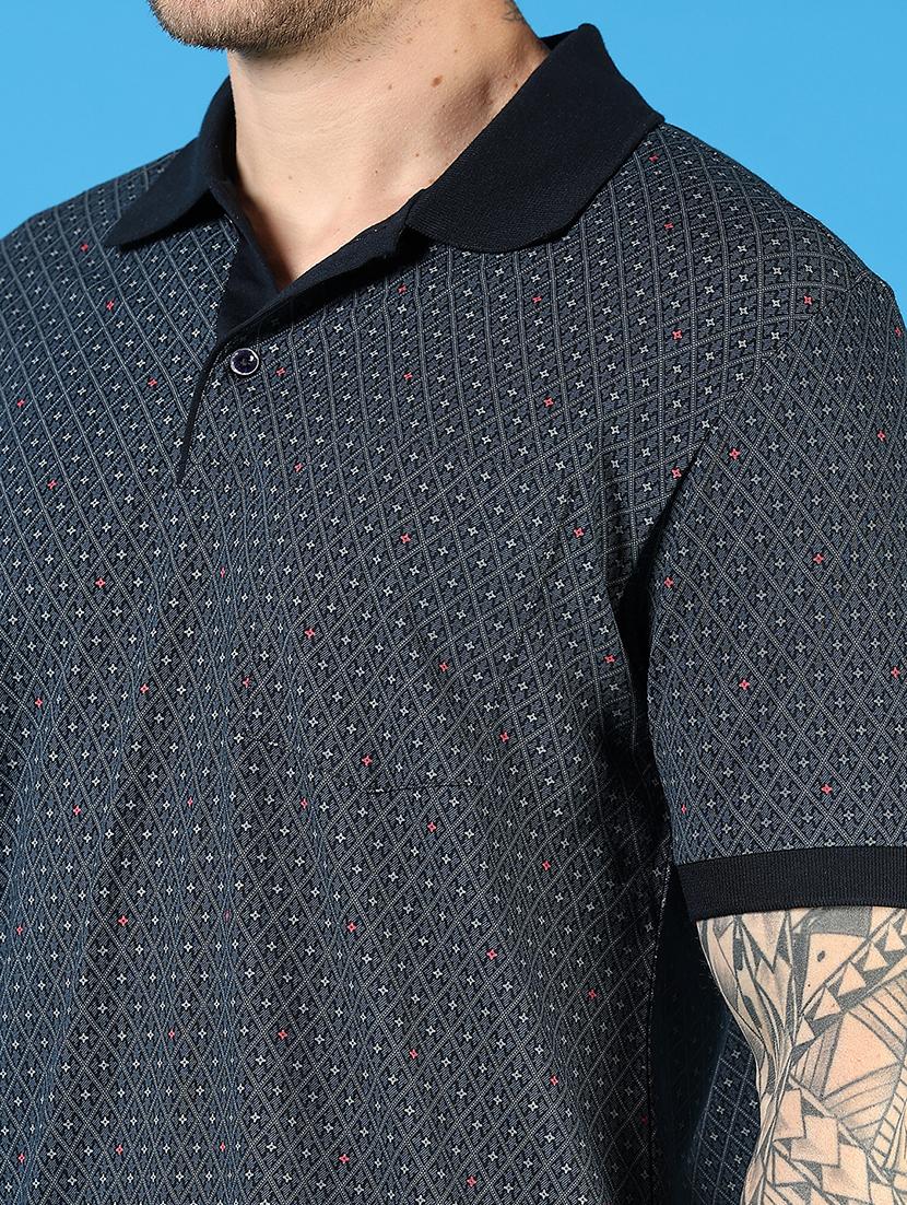 men printed short sleeve regular fit polo t-shirt - 21765657 - Standard Image - 4