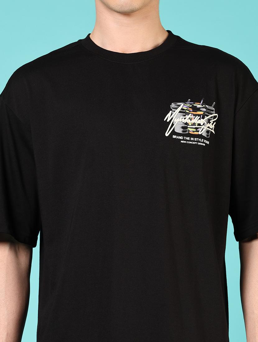 men short sleeves front & back print t-shirt - 21765659 - Standard Image - 4