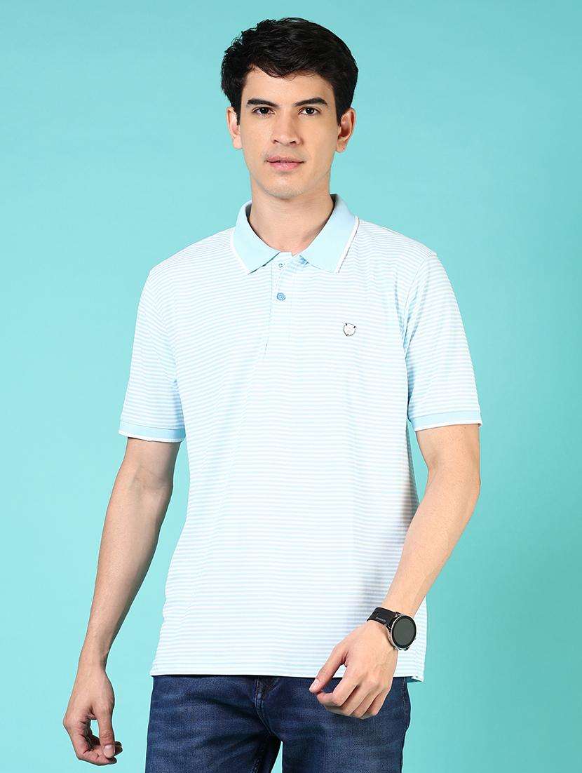 men striped short sleeve regular fit polo t-shirt - 21765662 -  Standard Image - 1