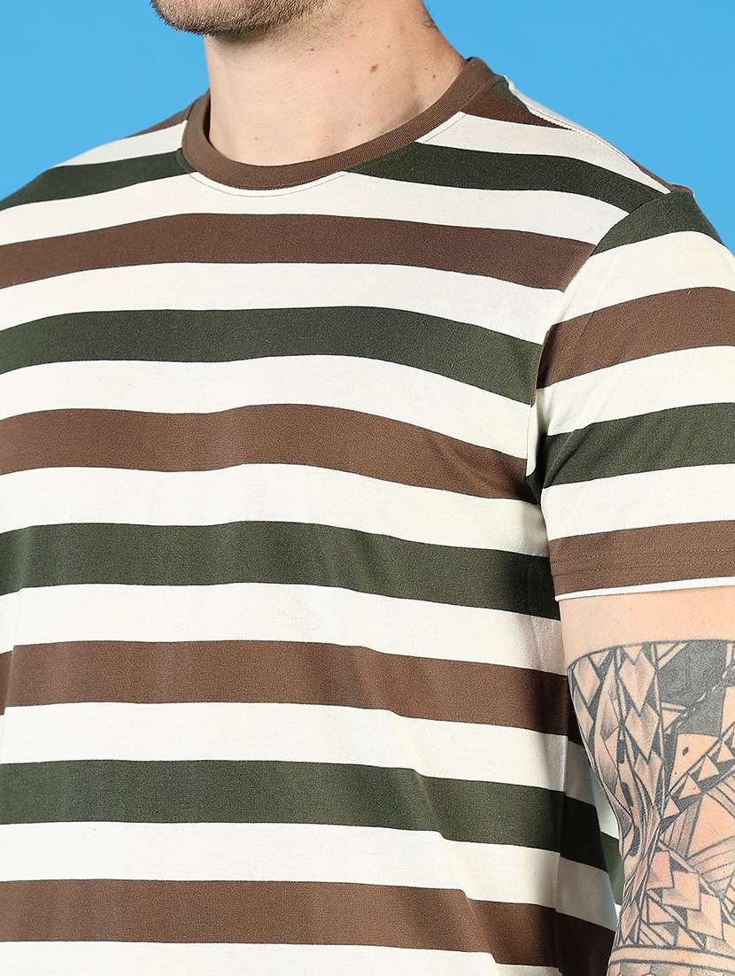 men round neck striped t-shirt - 21765667 -  Standard Image - 4